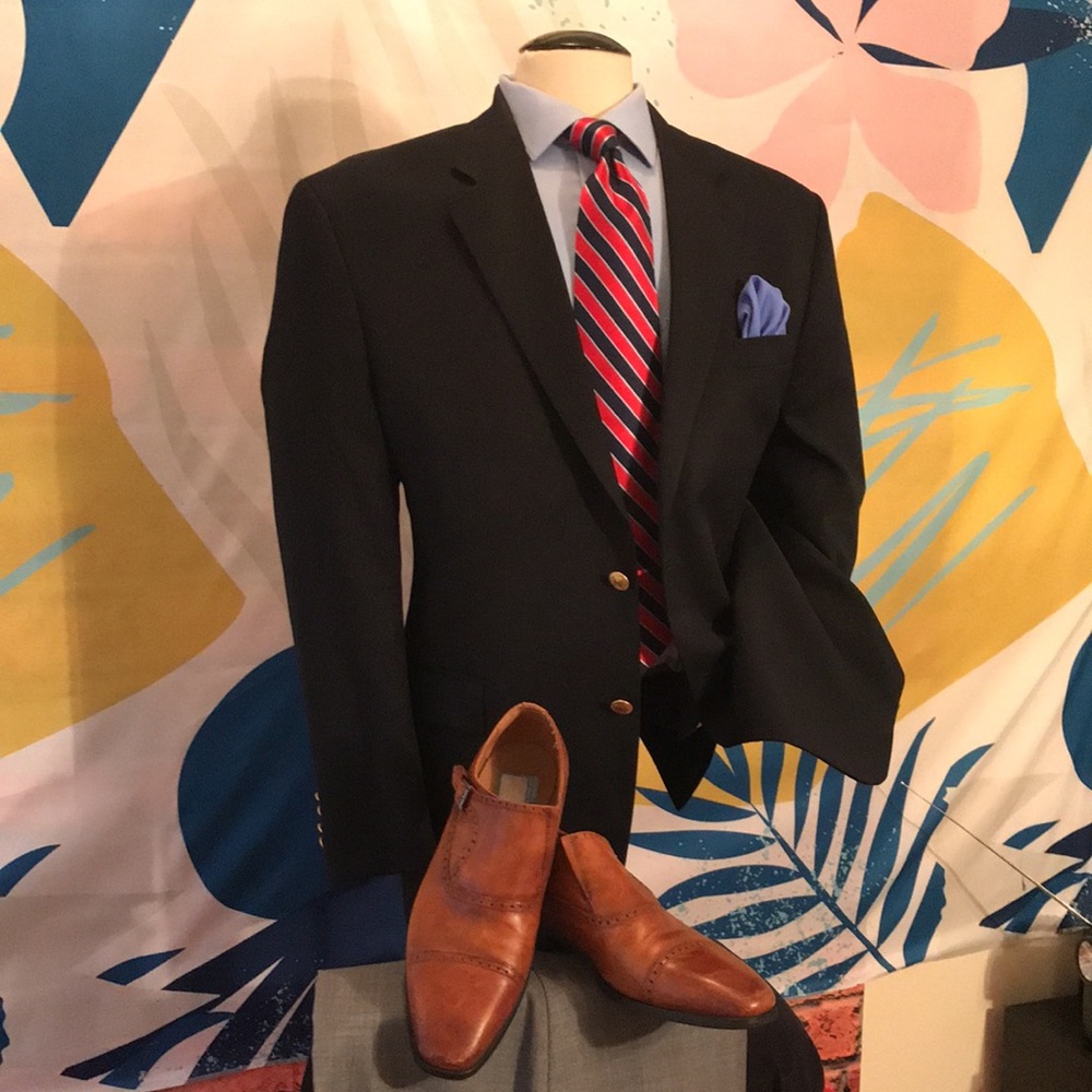 Chaps Blue Blazer - image 8